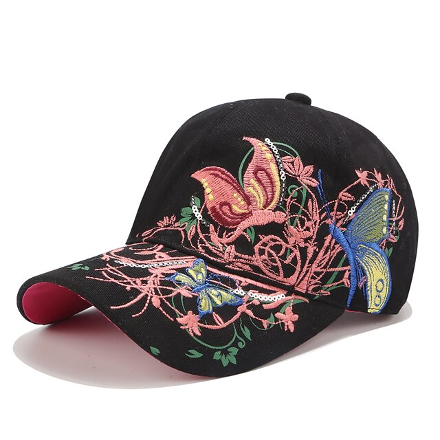 Shoes & Bags Fashion Accessories | Spring Autumn Women Butterflies Flower Embroidery Caps Girl Sun Hats Casual Snapback Caps Bas