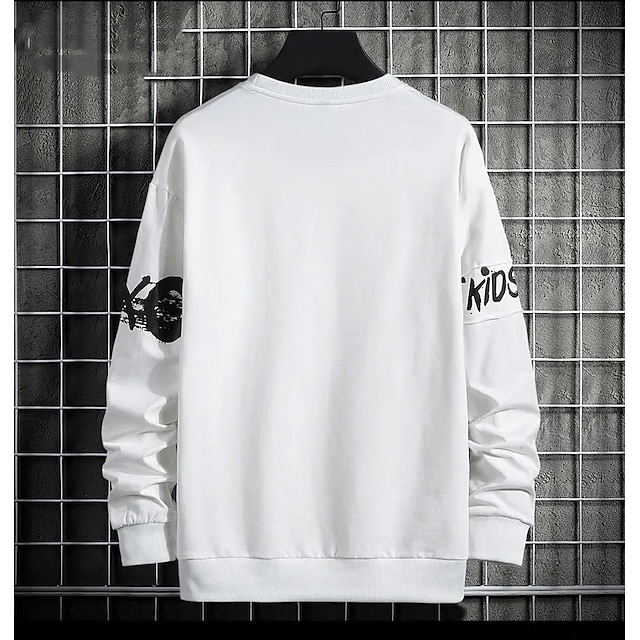 Mens Clothing Mens Hoodies & Sweatshirts | Mens Sweatshirt Graphic Prints Letter Monograms Print Casual Streetwear Other Prints 