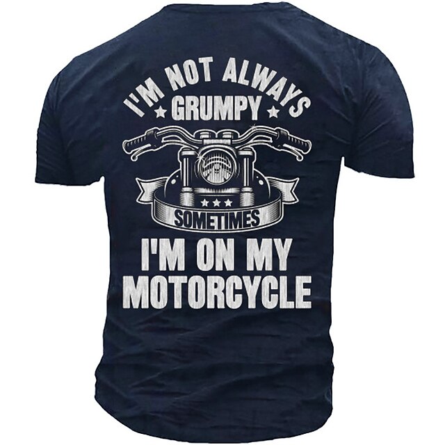 Mens Clothing Mens Tees & Tank Tops | Mens Unisex T shirt Tee 3D Print Graphic Prints Motorcycle Letter Crew Neck Street Daily P