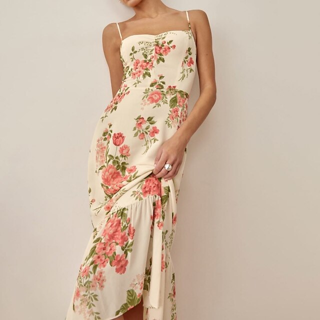  robe caraco froncée à imprimé floral