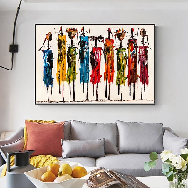 Mintura Hand Made Oil Paintings On Canvas African Women Home Decoration  Wall Art