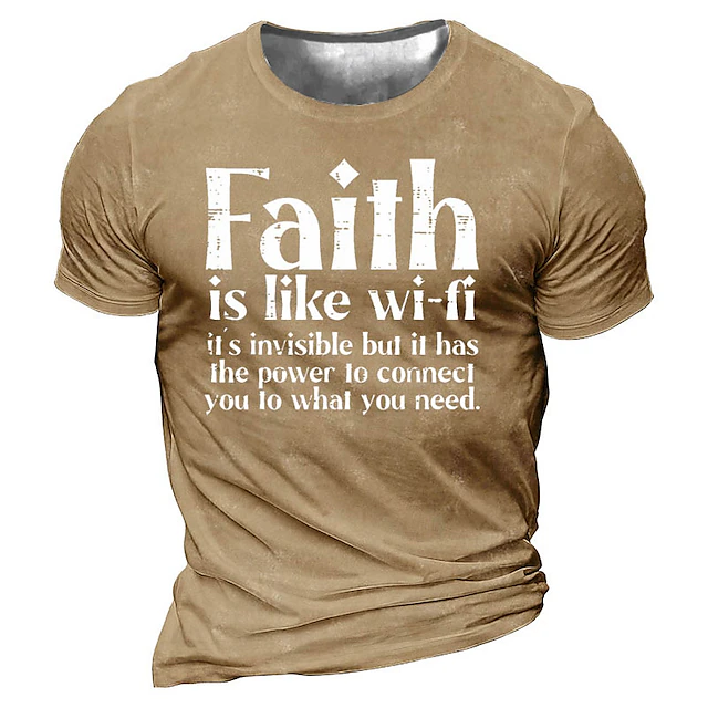 Tie Dye Mens 3D Shirt For Faith Is Like Wi-Fi 'S Invisible But Has The ...