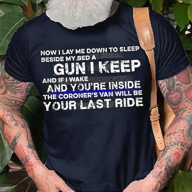 Men's Graphic Letter T Shirt Cool Shirt Cotton Short Sleeve Graphic Shirt Black Red Navy Blue Comfortable Tee Street Casual Fashion Designer Clothing 5