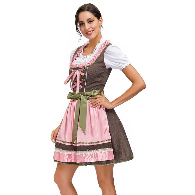 Toys & Hobbies Cosplay & Costumes | Oktoberfest Beer International Beer Festival Dirndl Trachtenkleider Womens Dress Apron Bavar