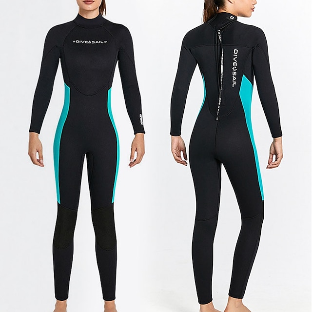 Sports & Outdoors Surfing, Diving & Snorkeling | Dive&Sail Womens Full Wetsuit 3mm SCR Neoprene Diving Suit Thermal Warm Windpro