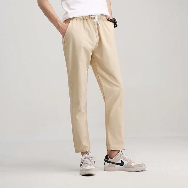 Mens Clothing Mens Bottoms | Mens Casual Chino Chinos Pocket Full Length Pants Casual Weekend Stretchy Solid Color Comfort Breat