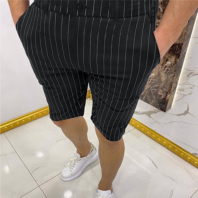 Mens Clothing Mens Bottoms | Mens Simple Chic & Modern Shorts Chino Shorts Zipper Front Pocket Knee Length Pants Business Daily 