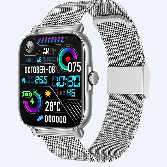  iMosi GT30 Slimme horloge 1.69 inch(es) Smart horloge Bluetooth Stappenteller Gespreksherinnering Fitnesstracker Compatibel met: Android iOS Dames Heren Handsfree bellen Waterbestendig Mediabediening