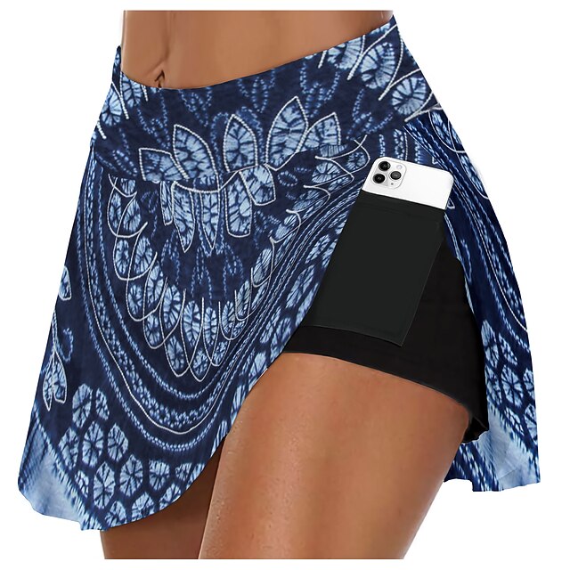 Robe D'été 2025 Avec Poches - Jupe-short Intégré, Tissu Polyester/élasthanne, Style Athlétique, Pour Tennis, Vacances - 7