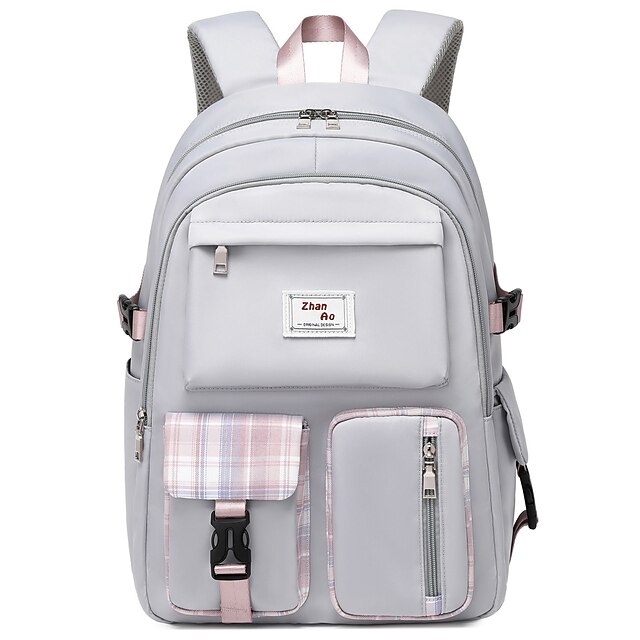 Stylish Pink Backpack for Teen Girls - Large Capacity, Multi-Pocket Back to School Bag with Adjustable Straps and Durable Design2