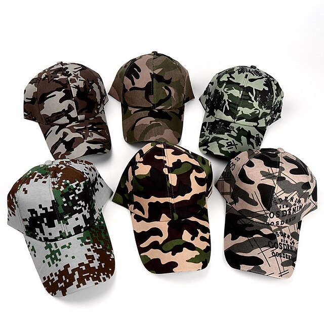 Shoes & Bags Fashion Accessories | 1pcs 10cm Extended Brim Baseball Cap Summer Sunscreen Hat Outdoor Sport Adjustable Camouflage