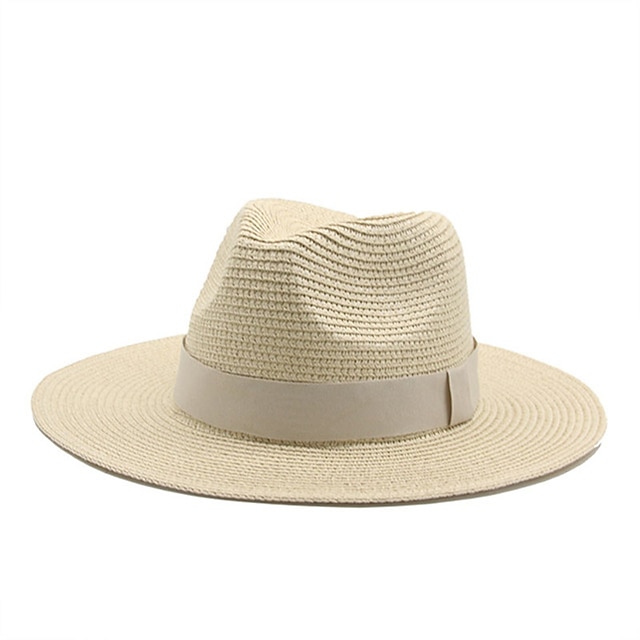 Shoes & Bags Fashion Accessories | Hats for Women Bucket Sun Hats with Ribbon Men Straw Hat Summer Panama Outdoor Party Picnic B