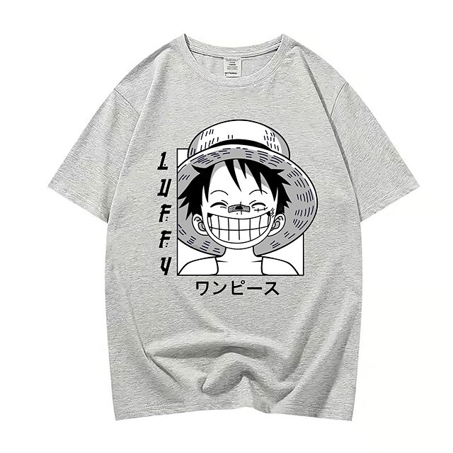 Toys & Hobbies Cosplay & Costumes | Inspired by One Piece Monkey D. Luffy T-shirt Anime 100% Polyester Anime Harajuku Graphic Ka