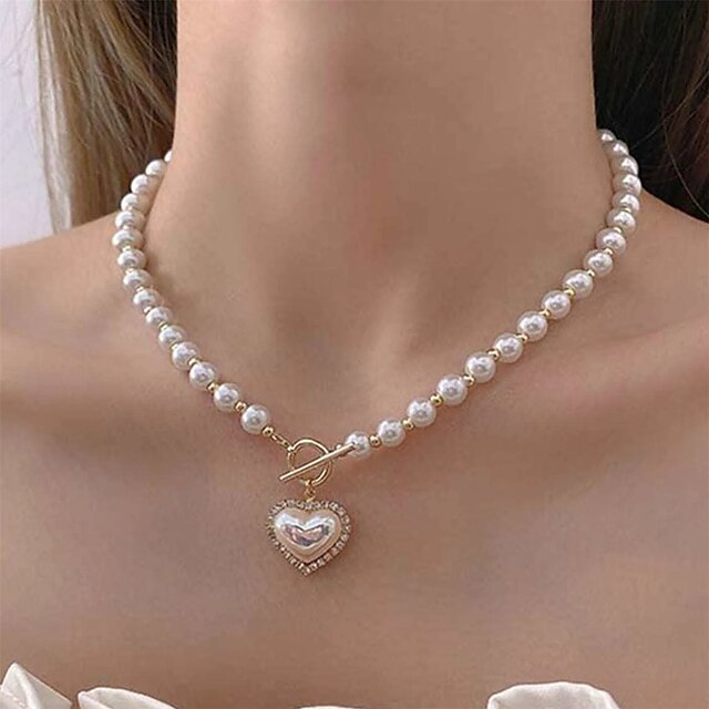 Shoes & Bags Fashion Accessories | 1pc Pendant Necklace For Womens Sport Formal Engagement Plastic Classic Heart - EN15885