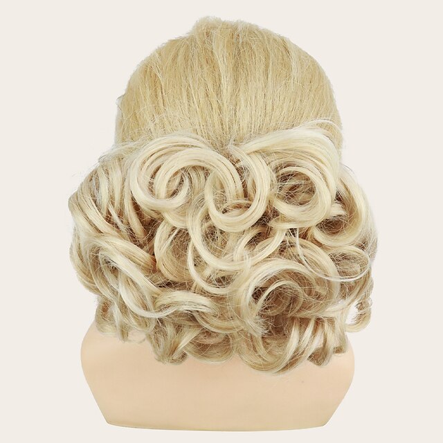 Beauty & Hair Wigs & Hair Pieces | Chignons Hair Bun Clip In Synthetic Hair Hair Piece Hair Extension Curly Bouncy Curl Party Pa