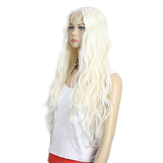 Beauty & Hair Wigs & Hair Pieces | Sleek Synthetic Lace Wig Body Wave Natural Ombre Blonde Wig 28 Inch Long Wavy Heat Resistance