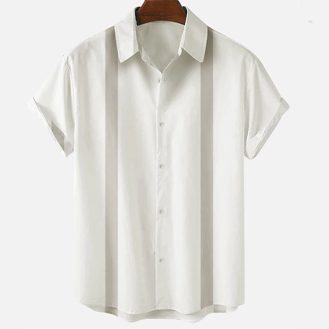 Men's Shirt Bowling Shirt Button Up Shirt Summer Shirt Black / Red ...