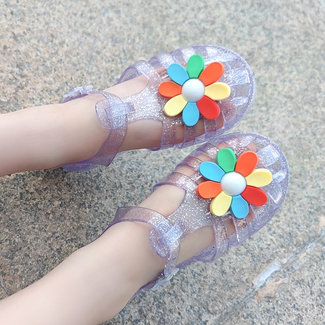 Shoes & Bags Kids Shoes | Girls Flats Bohemian Style Comfort Jelly Shoes PVC Cute Princess Shoes Little Kids(4-7ys) Casual Daily