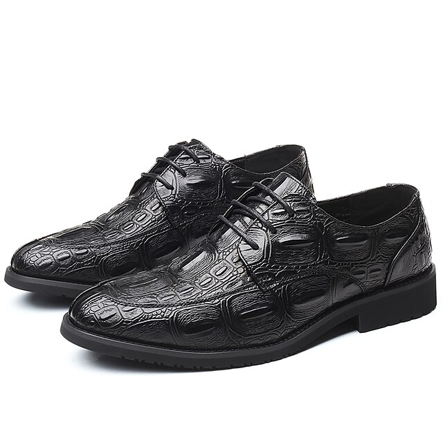 Shoes & Bags Mens Shoes | Mens Oxfords Casual Classic Daily Office & Career PU Black Burgundy Spring Summer - JY12121