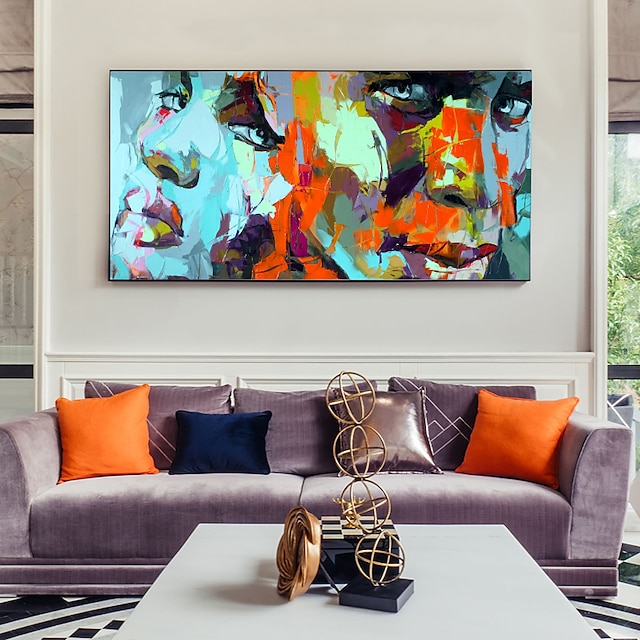 Home & Garden Wall Art | Oil Painting Handmade Hand Painted Wall Art Abstract People by Knife Canvas Painting Home Decoration De