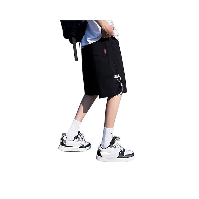 Mens Clothing Mens Bottoms | Mens Chic & Modern Casual Chinos Shorts Multiple Pockets Elastic Drawstring Design Print Knee Lengt