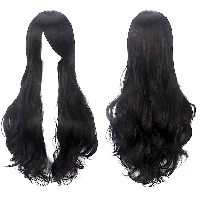 Beauty & Hair Wigs & Hair Pieces | Charming Girls Long Silver White Straight Wig Middle Part Hair Anime Cosplay Halloween Party 