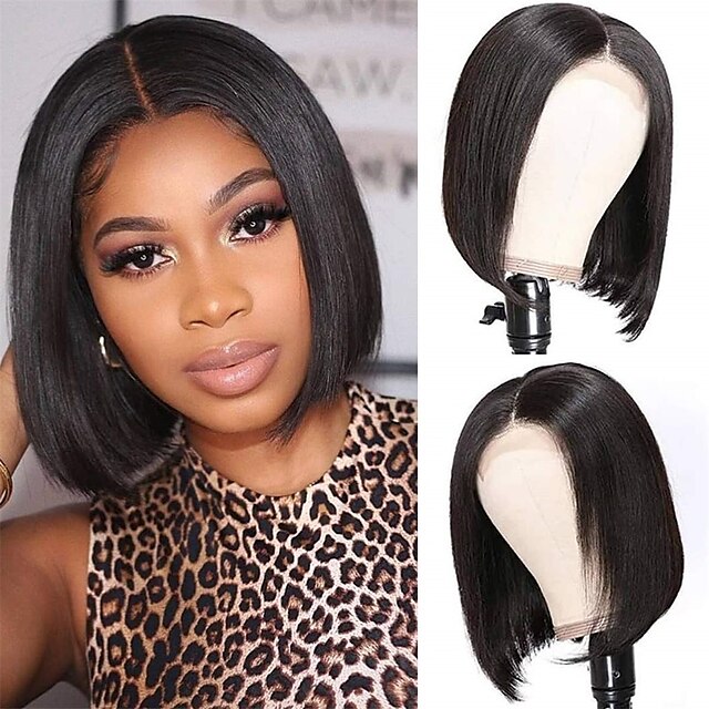 Beauty & Hair Wigs & Hair Pieces | Bob Wig Human Hair Straight Bob WigsFront Wigs Human 4x4 Lace Hair Short Bob Wigs For Black W