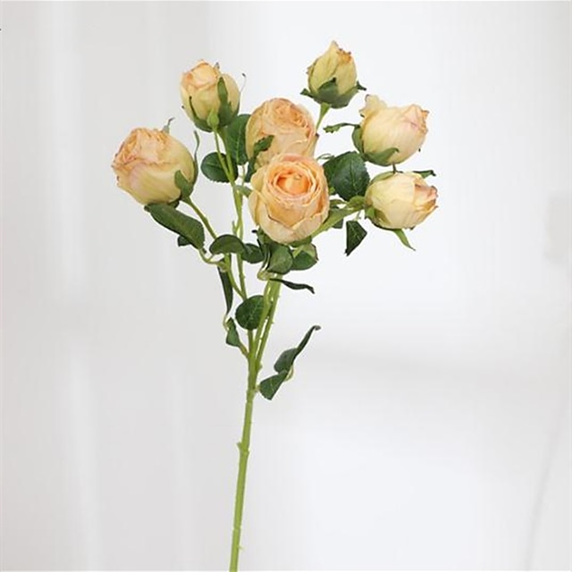 Home & Garden Home Decor | 1Pcs Retro Silk flower Desktop decoration with 7 Heads of Simulated Dried flowers Roses 49*25cm/19*10