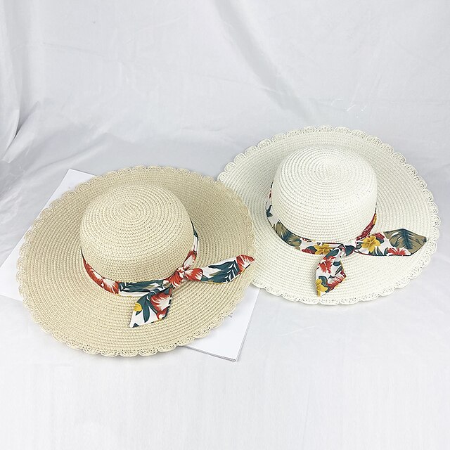 Shoes & Bags Fashion Accessories | Summer Women Straw Hat With Colorful Ribbon Big Brim Floppy Panama Hats Female Lady Outdoor B