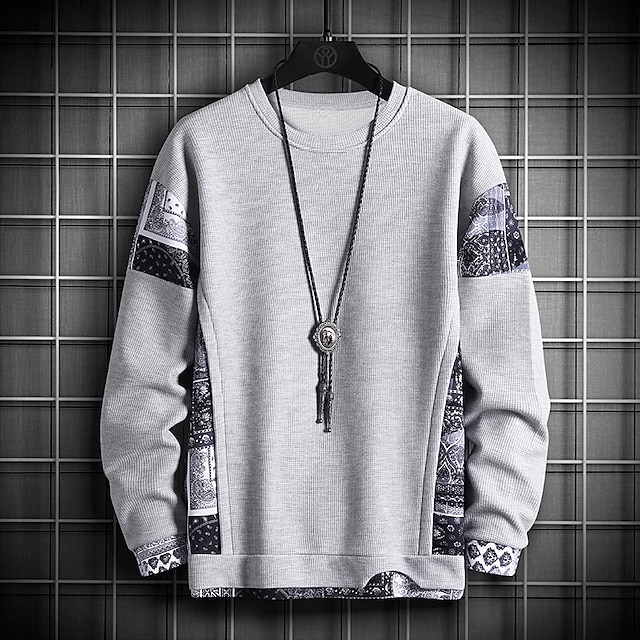 Mens Clothing Mens Hoodies & Sweatshirts | Mens Sweatshirt Chains Print Letter Print Casual Daily Work Work Casual Hoodies Sweat