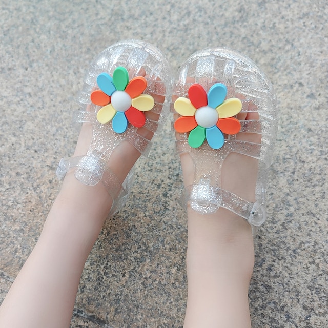 Shoes & Bags Kids Shoes | Girls Flats Bohemian Style Comfort Jelly Shoes PVC Cute Princess Shoes Little Kids(4-7ys) Casual Daily