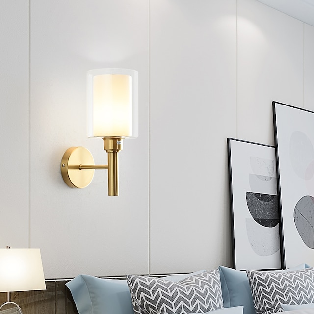  Modernas luces de pared de montaje empotrado led sala de estar dormitorio luz de pared de cobre 220-240v