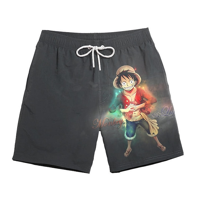 Toys & Hobbies Cosplay & Costumes | Inspired by One Piece Monkey D. Luffy Shorts Cartoon 100% Polyester Anime Harajuku Graphic K