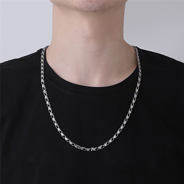 Shoes & Bags Fashion Accessories | 1pc Chain Necklace For Mens Street Gift Daily Alloy Classic Lucky - GM15853