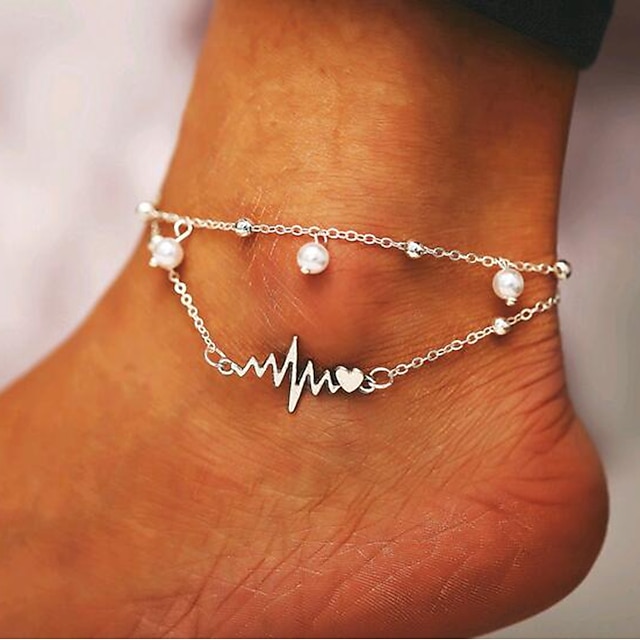 Shoes & Bags Fashion Accessories | Anklet Stylish Womens Body Jewelry For Daily Classic Alloy Silver 1pcs - CJ83790