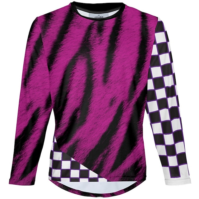 Sports & Outdoors Cycling | 21Grams Mens Cycling Jersey Downhill Jersey Long Sleeve Mountain Bike MTB Road Bike Cycling Purple P