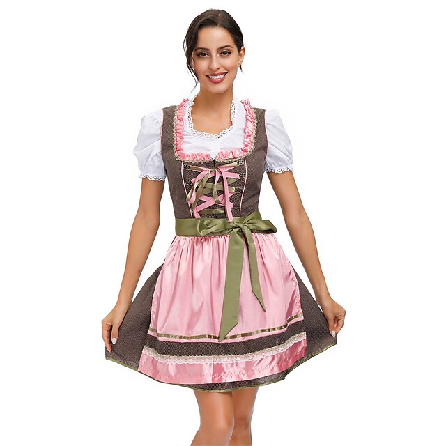 Toys & Hobbies Cosplay & Costumes | Oktoberfest Beer International Beer Festival Dirndl Trachtenkleider Womens Dress Apron Bavar