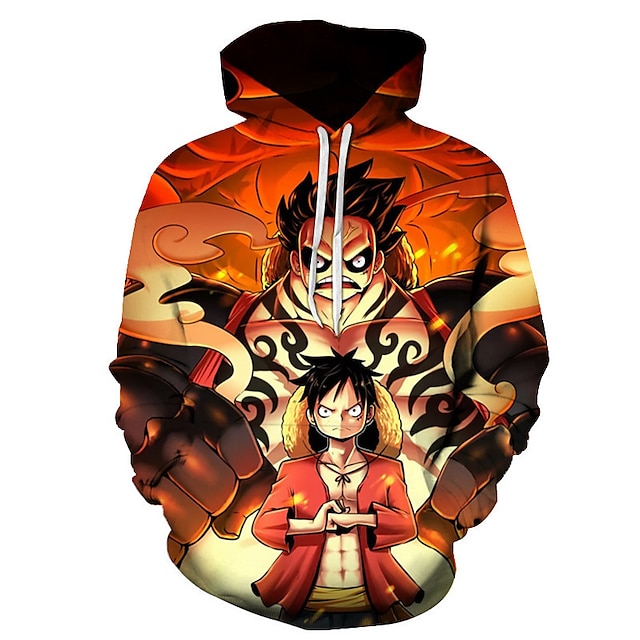 Toys & Hobbies Cosplay & Costumes | Inspired by One Piece Monkey D. Luffy Roronoa Zoro Hoodie Anime 100% Polyester Anime 3D Hara