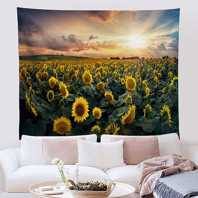 Home & Garden Home Decor | Sunflower Wall Tapestry Art Decor Blanket Curtain Hanging Home Bedroom Living Room Decoration Polyest