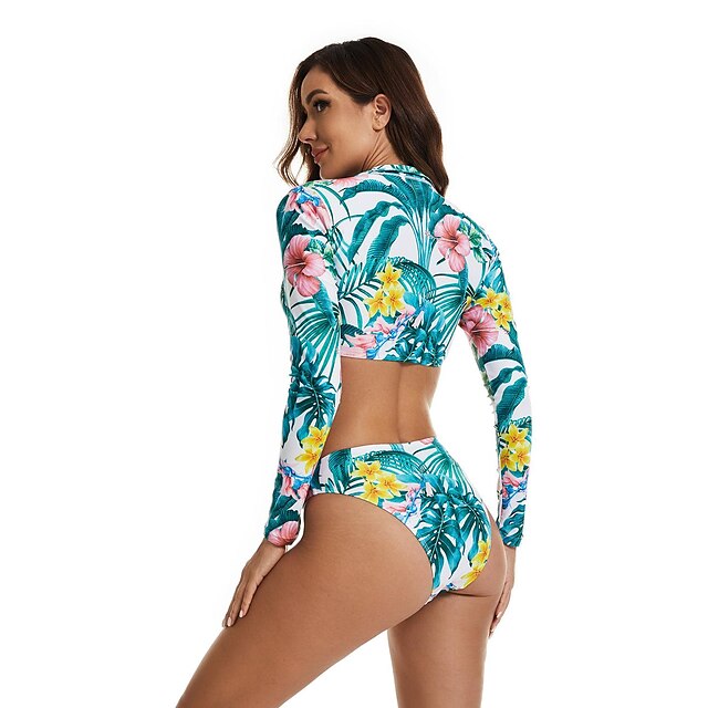 Sports & Outdoors Surfing, Diving & Snorkeling | Womens Rash guard Swimsuit Two Piece Swimsuit UV Sun Protection UPF50+ Quick Dr