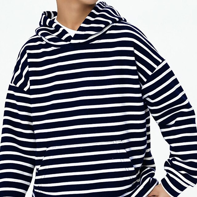 Baby & Kids Boys Clothing | Kids Boys Sweatshirt Long Sleeve Stripe Black Blue Children Tops Fall Spring Active Daily School Dai