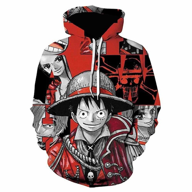 Toys & Hobbies Cosplay & Costumes | Inspired by One Piece Monkey D. Luffy Roronoa Zoro Hoodie Anime 100% Polyester Anime 3D Hara