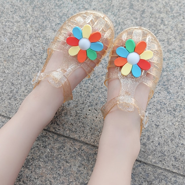 Shoes & Bags Kids Shoes | Girls Flats Bohemian Style Comfort Jelly Shoes PVC Cute Princess Shoes Little Kids(4-7ys) Casual Daily