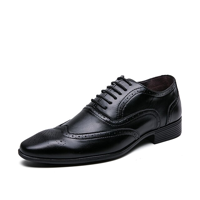 Shoes & Bags Mens Shoes | Mens Oxfords Casual Classic Daily Office & Career PU Black Yellow Brown Spring Summer - KL22275