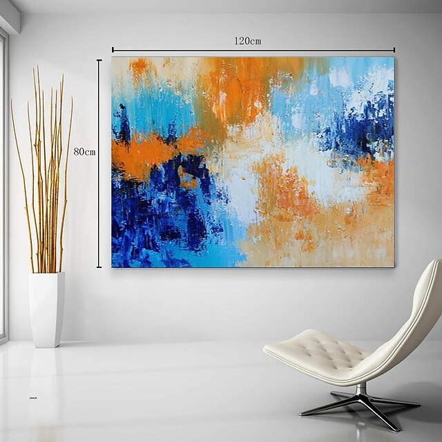 Home & Garden Wall Art | Handmade Oil Painting CanvasWall Art Decoration Abstract Knife Painting Landscape Yellow For Home Decor