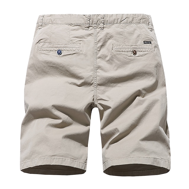Men's Chinos Shorts Work Shorts Casual Shorts Zipper Multi Pocket Plain ...