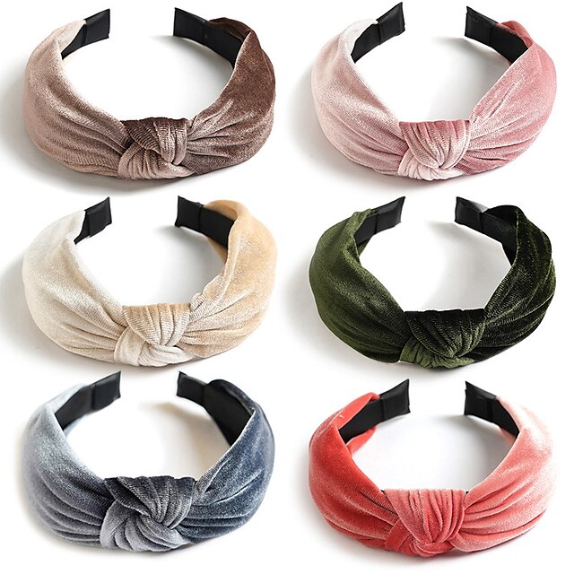 Shoes & Bags Fashion Accessories | 6 Pcs headbandsWide cloth cross-knotted headband hair accessoriescross fashion ladies headban