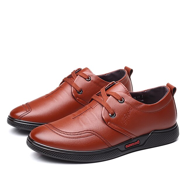 Shoes & Bags Mens Shoes | Mens Oxfords Casual Classic Daily Office & Career PU Black Yellow Spring Summer - TP77192