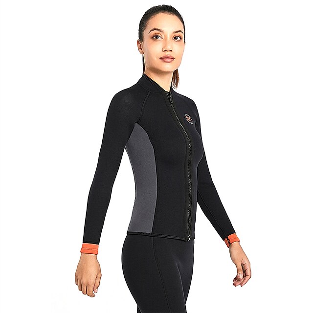 Sports & Outdoors Surfing, Diving & Snorkeling | Dive&Sail Womens Wetsuit Top Wetsuit Jacket 3mm SCR Neoprene Top Thermal Warm U