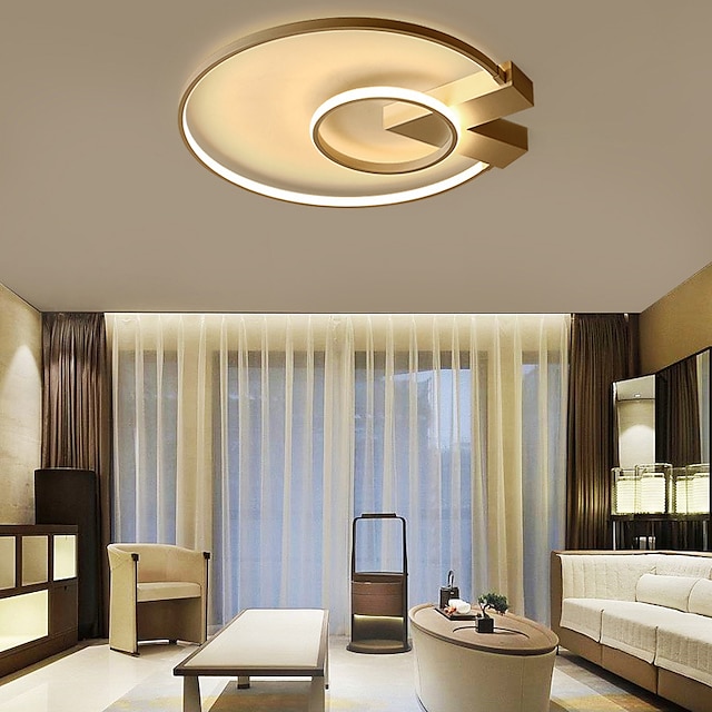  Plafón de 52 cm led regulable diseño circular luz de empotrar metal laminado estilo moderno elegantes acabados pintados 220-240v